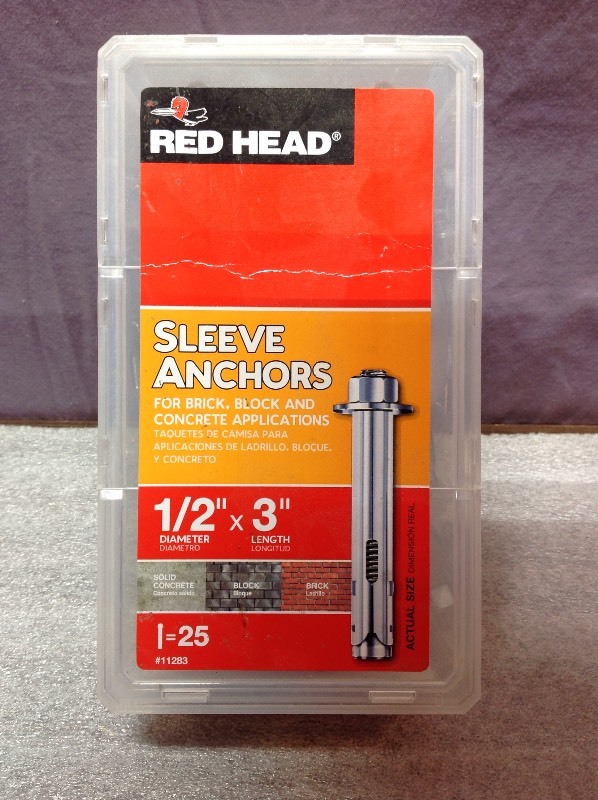 lot 138 image: 12 x 3 Sleeve Anchors