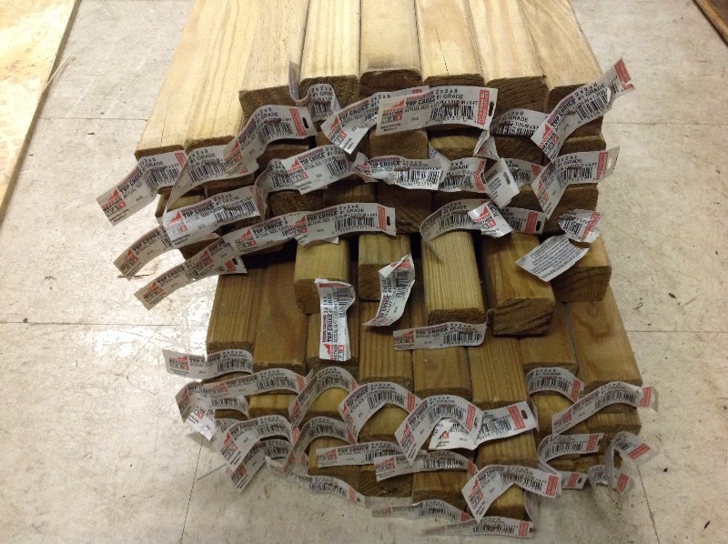lot 150 image: 48 - 2 x 2 x 8 Grade #1 Lumber