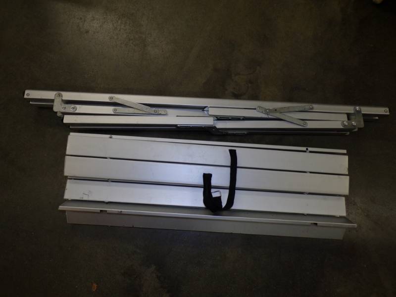 lot 15 image: Folding Roll up Aluminum Table