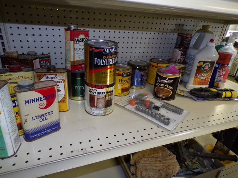 lot 76 image: Assorted Wood Stain and Cleaners