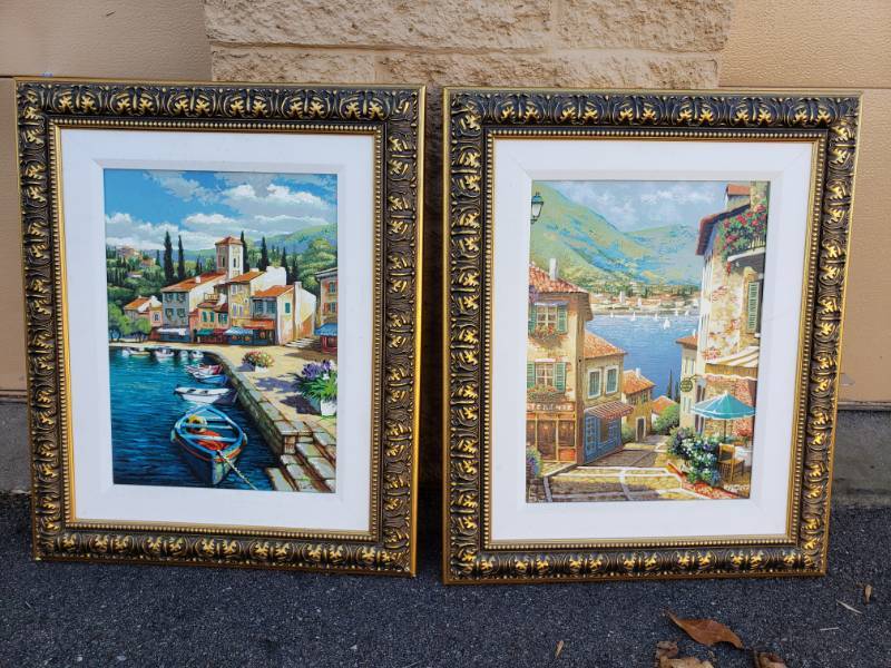 Pair Of Embelish Serigraph Prints By Anatoly Metlan