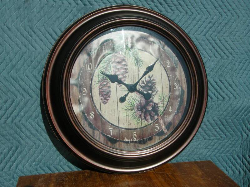 lot 36 image: Pinecone Wall Clock