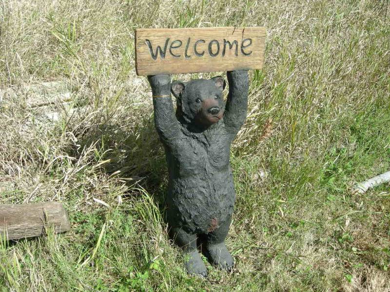 lot 38 image: Black Bear Welcome SignFigure