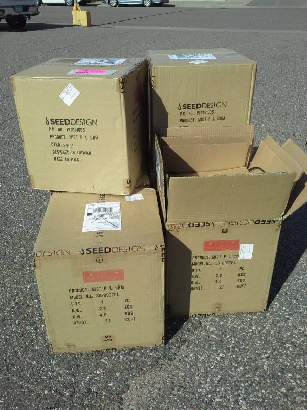 lot 115 image: Lot of (5 Boxes) Seed Design Pendent Lighting