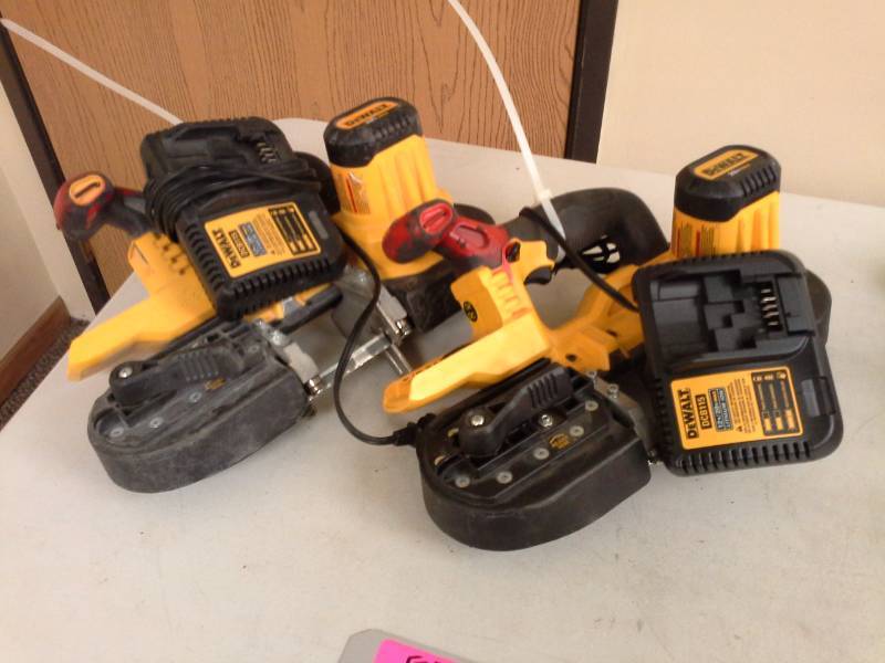 lot 153 image: Lot of (2) DeWalt DCS371 20VDC Cordless Band Saw
