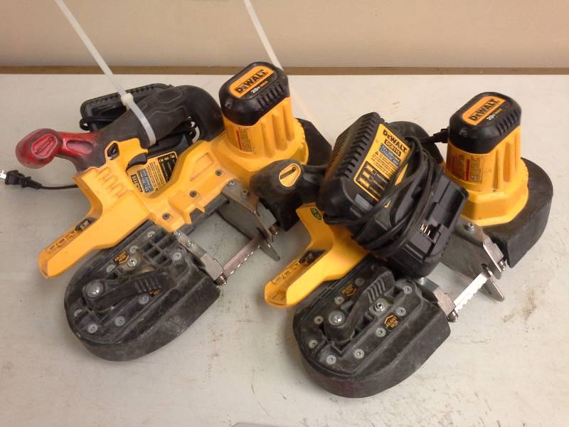 lot 155 image: Lot of (2) DeWalt DCS371 20VDC Cordless Band Saw