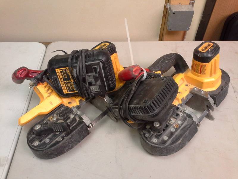 lot 156 image: Lot of (2) DeWalt DCS371 20VDC Cordless Band Saw