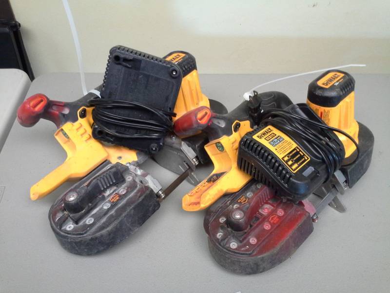 lot 158 image: Lot of (2) DeWalt DCS371 20VDC Cordless Band Saw
