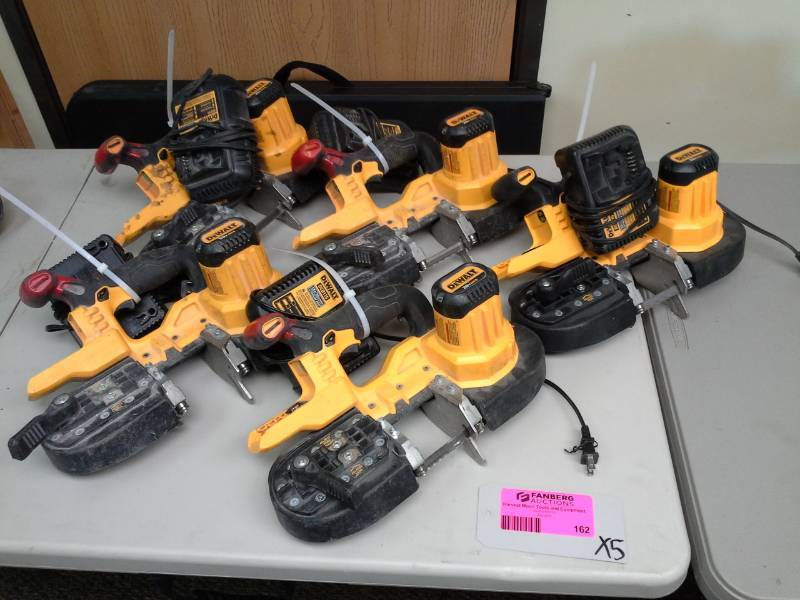 lot 162 image: Lot of (5) DeWalt DCS371 20VDC Cordless Band Saw