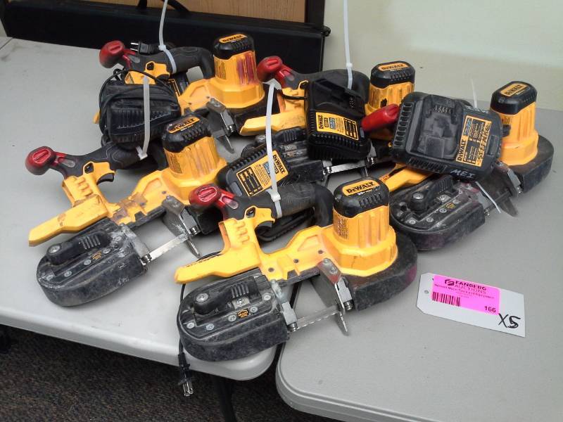 lot 166 image: Lot of (5) DeWalt DCS371 20VDC Cordless Band Saws