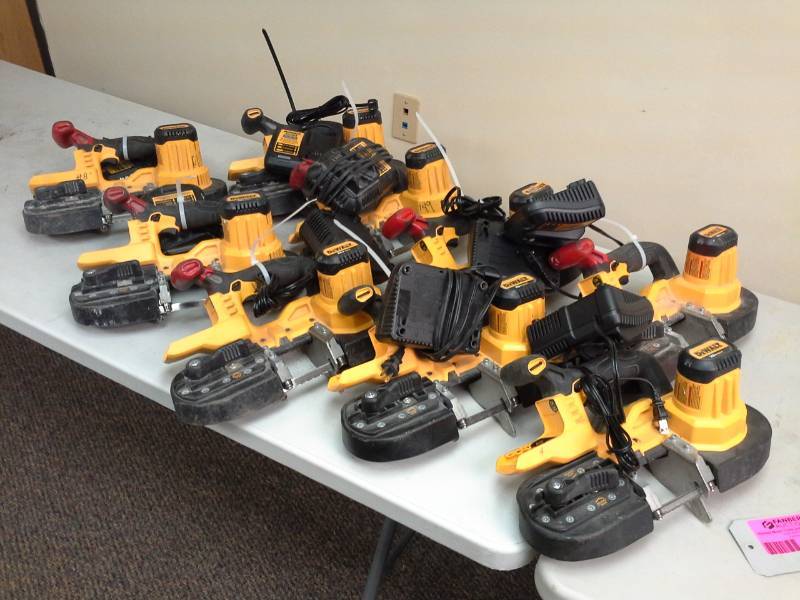 lot 167 image: Lot of (9) DeWalt DCS371 20VDC Cordless Band Saw