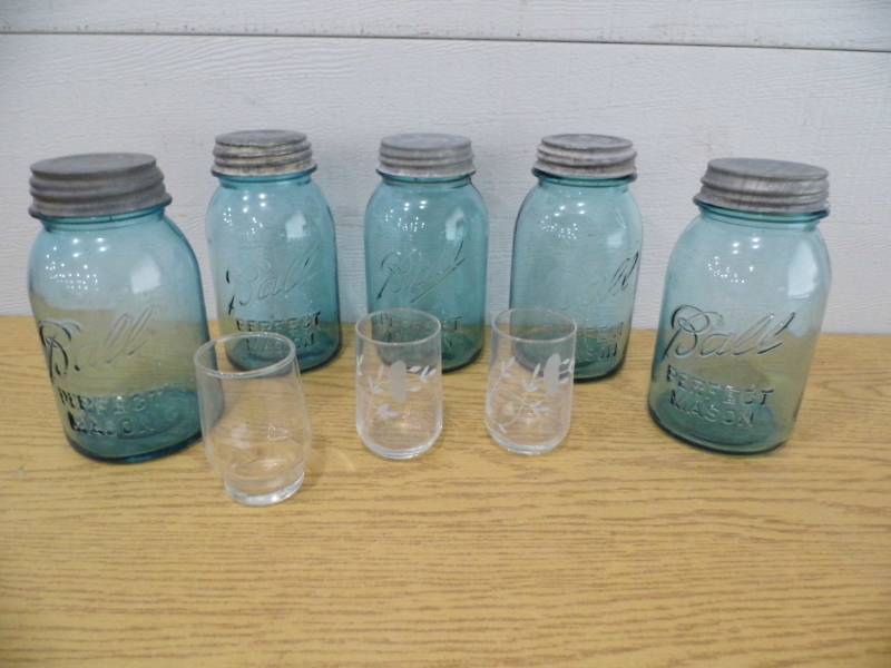 Ball Jars - Etched Glasses