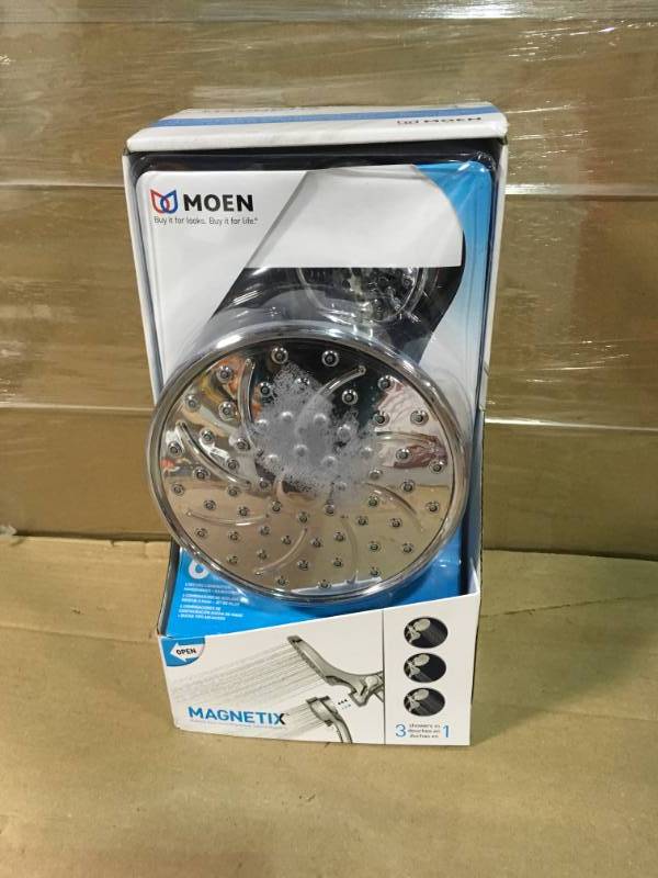 MOEN Attract 6-Spray 1.75 GPM Hand Shower and Showerhead Combo Kit with Magnetix in Chrome
