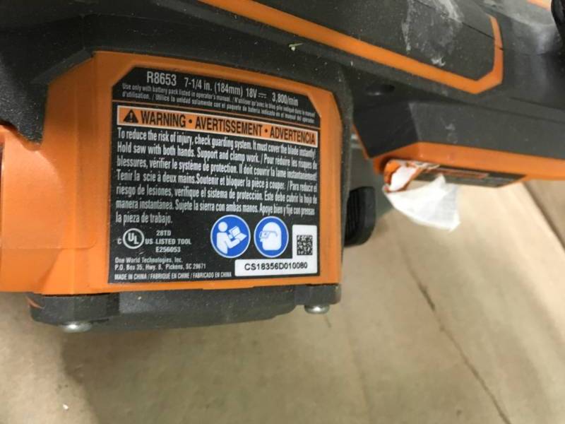 Ridgid 18-volt Cordless Brushless 7-14 in. Circular Saw R8653  USED