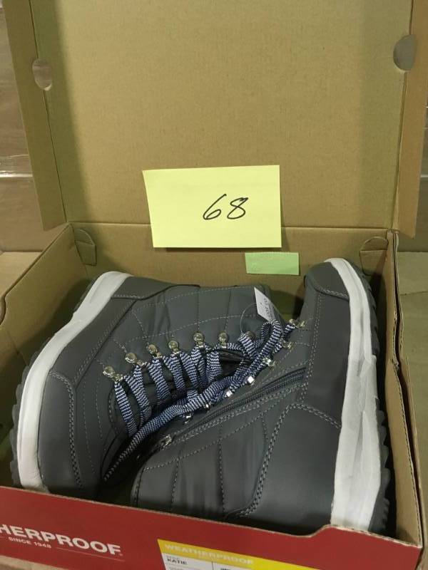 Weatherproof Brand, Ladies Sneaker Boot, Grey, Sz 6