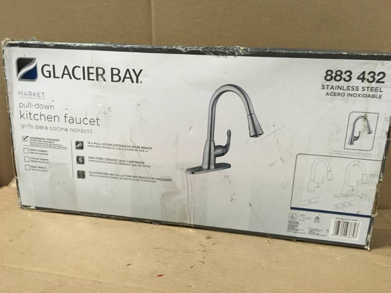 Glacier Bay Market Single Handle Pull Down Kitchen Faucet With