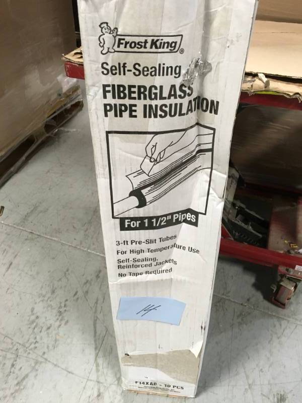 lot 14 image: 2-12 in. x 3 ft. Fiberglass Pipe Insulation, good condition