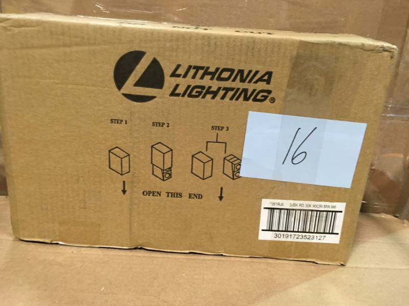 lot 16 image: (Case of 4) Lithonia Lighting 6JBK Canless Kit 6 Baffle&nbspnot used