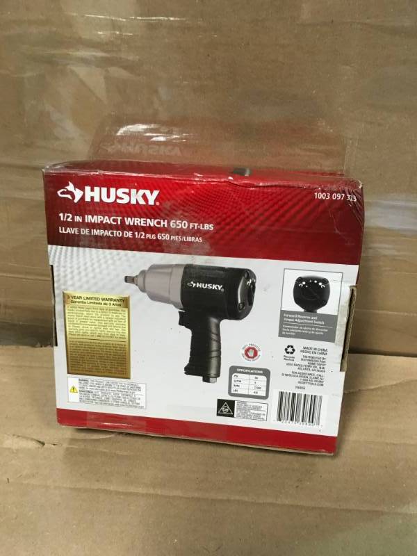 lot 21 image: Husky 650 ft.lbs. 12 in. Impact Wrench- not used