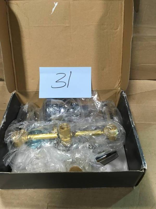 lot 31 image: Aragon 2-Handle 1-Spray WaterSense Shower Faucet in Chrome (Valve Included)-open box 