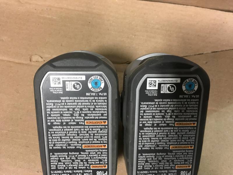 lot 73 image: RYOBI 18-Volt ONE Lithium-Ion 4.0 Ah LITHIUM High Capacity Battery 2-Pack- good condition
