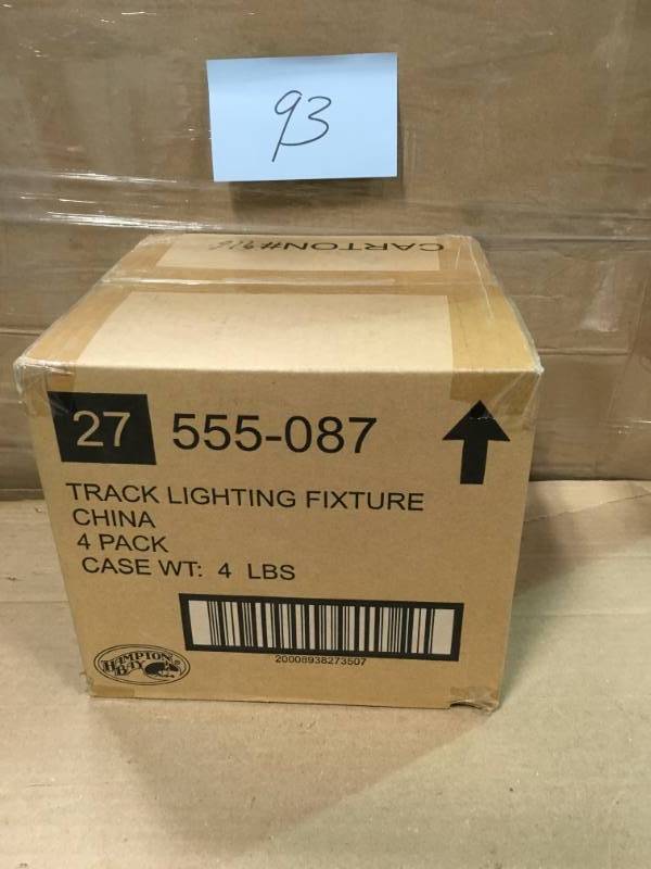 lot 93 image: Hampton Bay R20 White Step Cylinder Track Lighting Fixture- not used