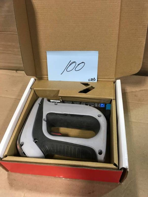 lot 100 image: ARROW FASTENER CO LLC T50DCD Cordless Electric Staple Gun- used