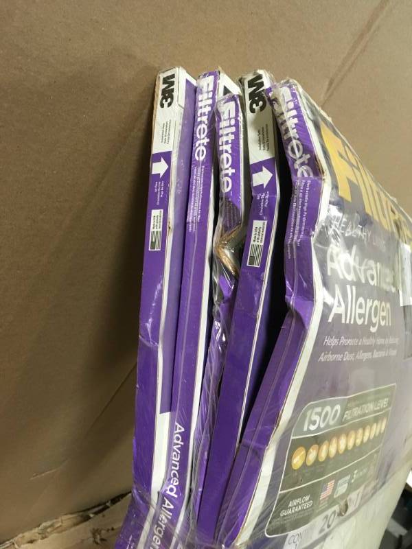 lot 140 image: FILTRETE ADVANCED ALLERGEN 3M 20X30X1