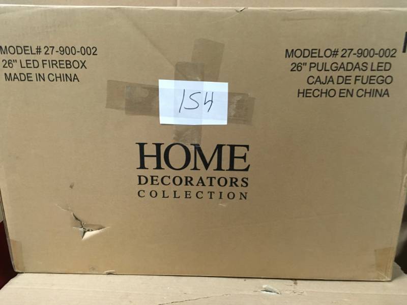 lot 154 image: Home Decorators Collection FIREPLACE INSERT FOR Edenfield 59 in. Freestanding Infrared Electric Fireplace TV Stand in Espresso. FIREPLACE INSERT ONLY
