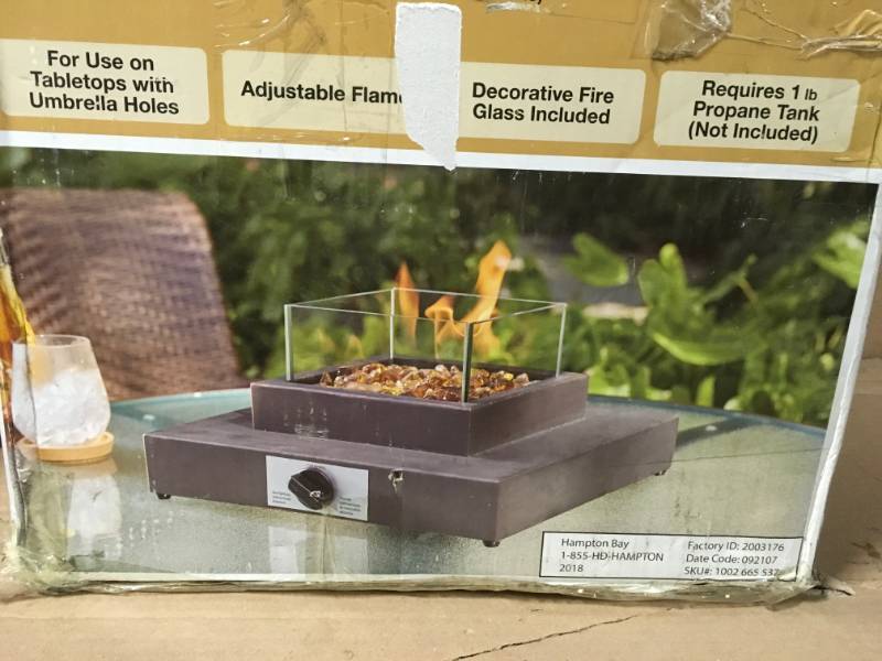lot 159 image: TABLETOP FIREPIT  14 IN W X 14 IN L X 6.7 IN H