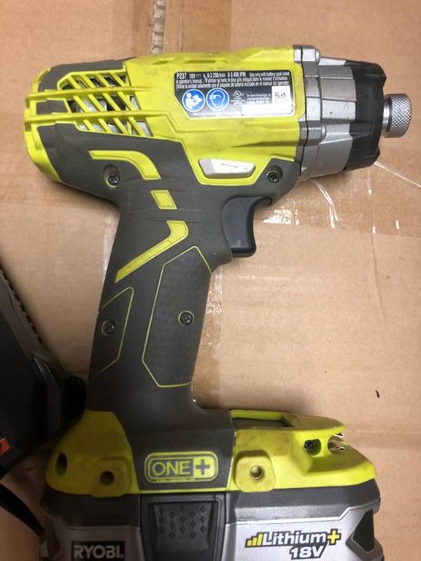 lot 63 image: RYOBI 18-Volt ONE Cordless 3-Speed 14 in. Hex Impact Driver (Tool Only)  USED