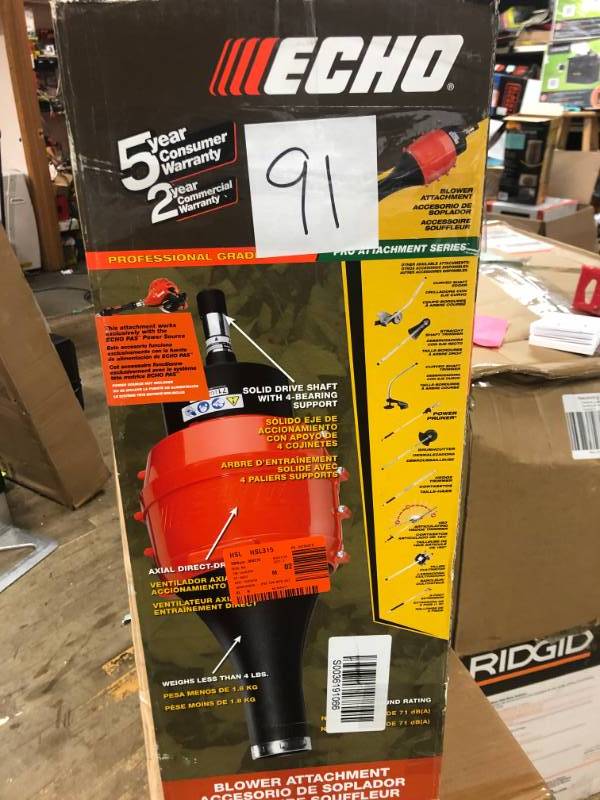 lot 91 image: PAS 129 MPH 347 CFM Leaf Blower Attachment
