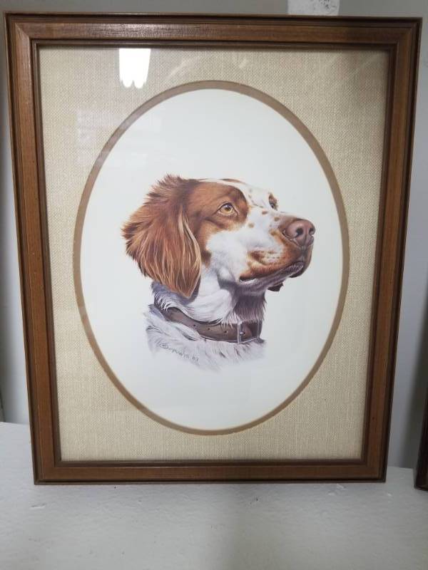 lot 57 image: Pair of Dog Painting Prints