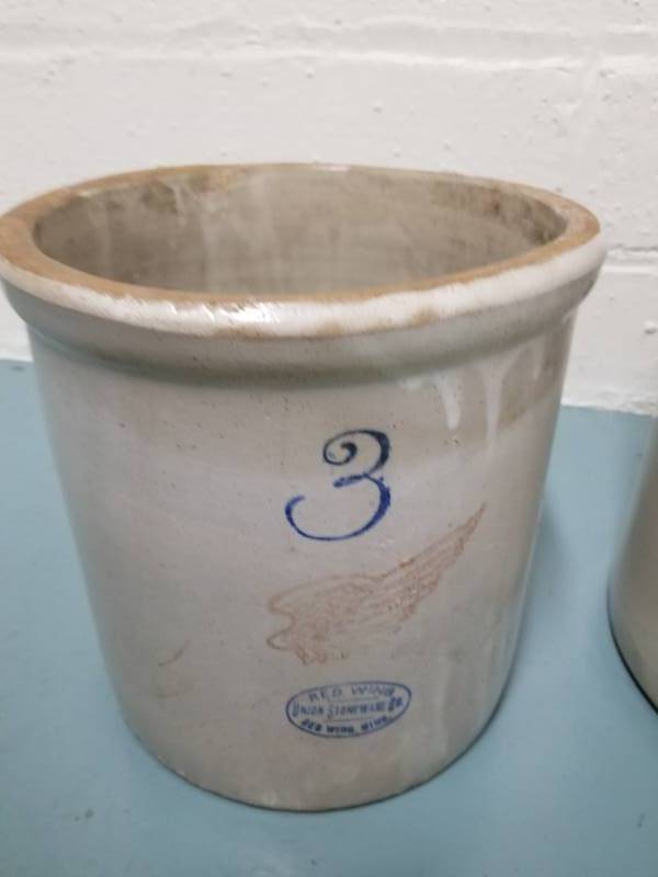 lot 53 image: Set of Three Stoneware Jugs by Union Stoneware Co.