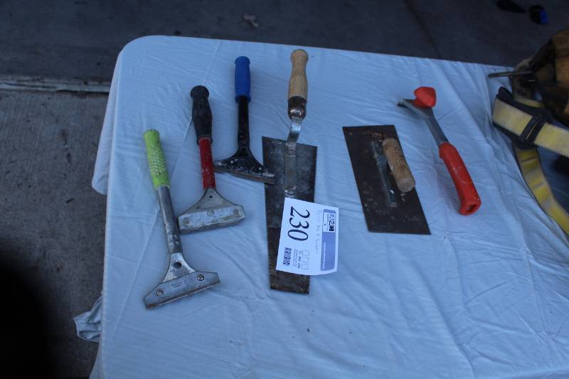 lot 230 image: Drywall Tools, Scrapers, Trowels