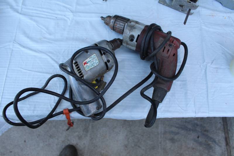lot 247 image: Lot of (2) Milwaukee Tools Magnum Holeshooter, Kmart 38in. Variable Speed Drill 30-02