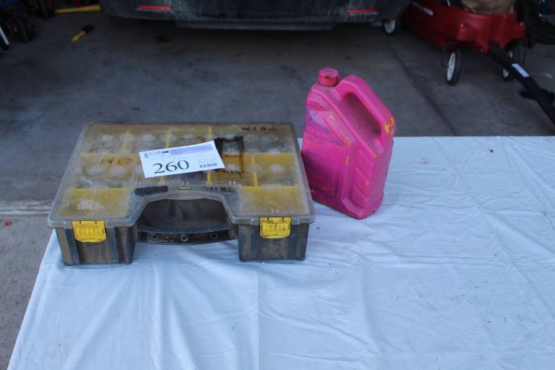 lot 260 image: Concrete Anchors, Straight Line Powder, Parts Organizer Cabinet