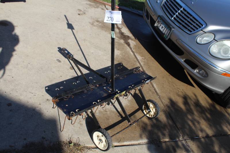 lot 270 image: Agri-Fab Lawn Tractor Thatcher Attachment