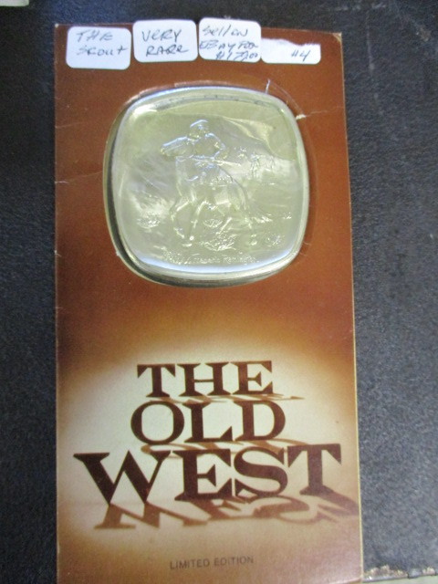 lot 4 image: Lincoln Mint The Scout. Very Rare. 4.1 oz of 92.5% silver medal