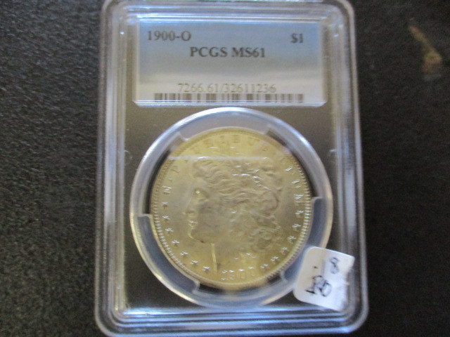 lot 18 image: PCGS 1900-O MS61 Morgan Silver Dollar