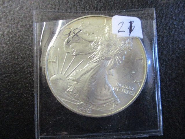 lot 21 image: 1998 Proof Silver American Eagle