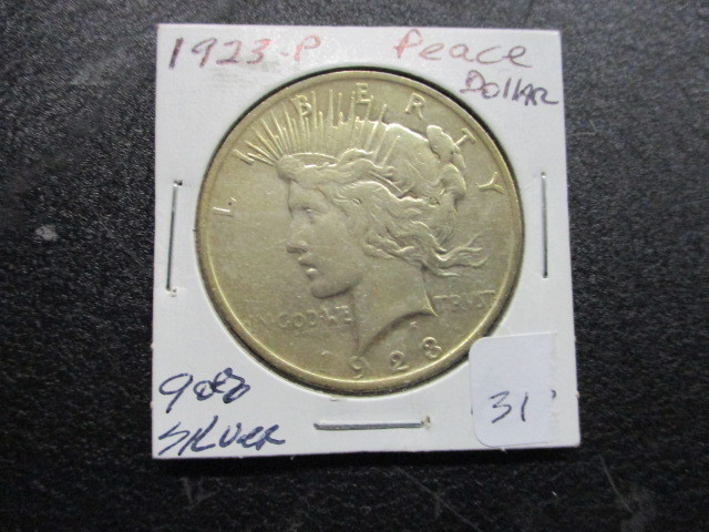 lot 31 image: 1923 Peace Silver Dollar