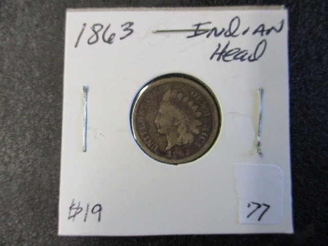 lot 77 image: 1863 Indian Head Penny