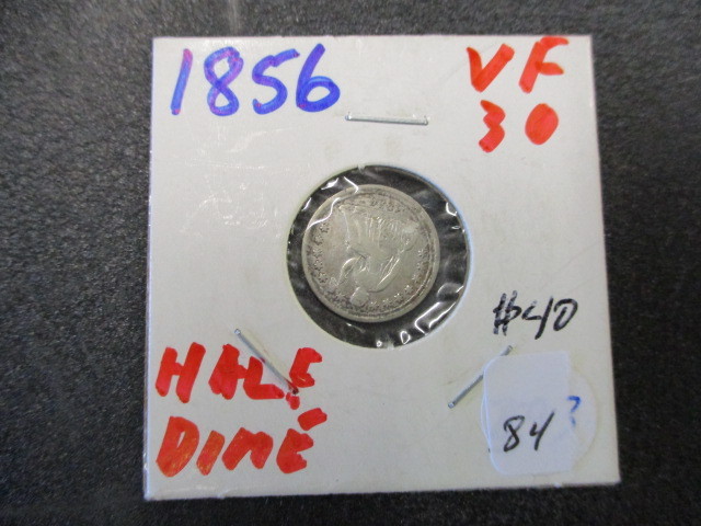 lot 84 image: 1856 VF Liberty Seated Half Dime