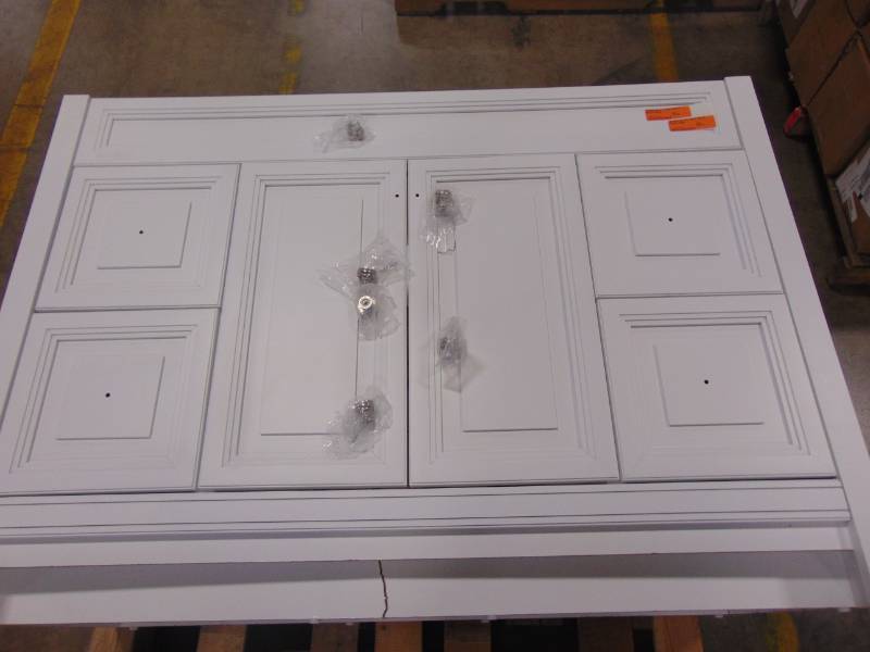 lot 25 image: Home Decorators Collection Brinkhill 48.11 in. Vanity Cabinet Only in Cream BWSD4821-CR