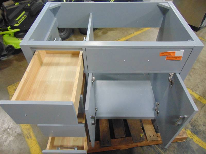 lot 26 image: OVE Decors Tahoe 36-in Dove Gray Vanity Cabinet Only TAHOE-36G