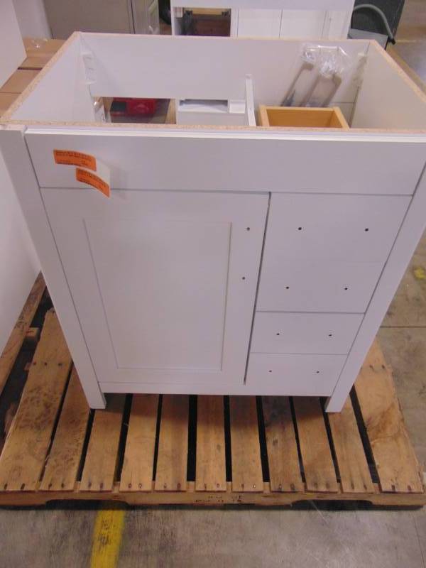 lot 32 image: Home Decorators Collection Westcourt 30 in. W x 21.69 in. D x 34.25 in. H Bath Vanity Cabinet Only in White WT30-WH