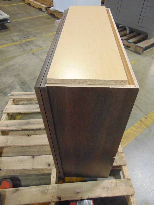 lot 55 image: Diamond NOW Brookton 36-in W x 30-in H x 12-in D Espresso Door Wall Cabinet 26 W3630B