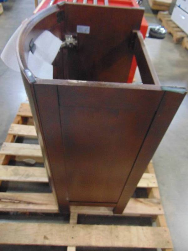 lot 59 image: Style Selections Morecott Chocolate Single Sink Vanity Cabinet Only 1142VA-24-220