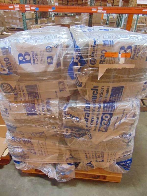 lot 64A image: Entire Pallet - Ultratouch 16.25 in. x 48 in. R30 Denim Insulation 10003-03016